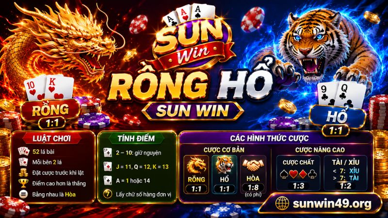 Cách chơi Rồng Hổ tại SUN WIN cho người mới