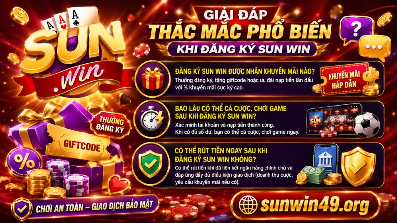 Giải đáp thắc mắc phổ biến khi đăng ký tài khoản Sun win 